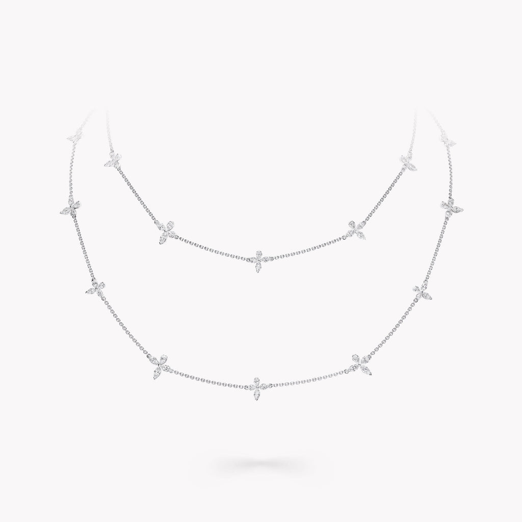 Carave Paris Double Layer Butterfly Diamond Necklace
