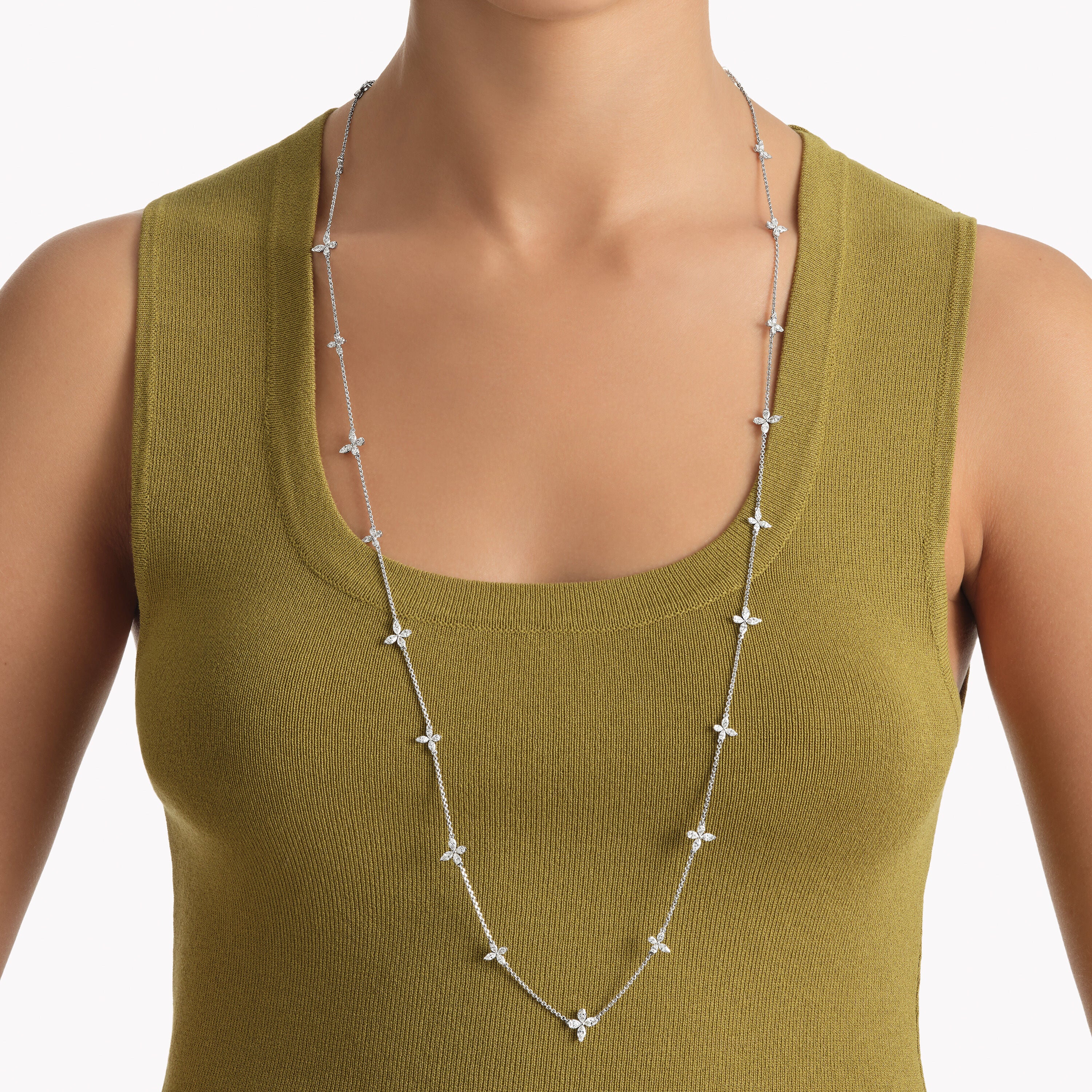 Carave Paris Double Layer Butterfly Diamond Necklace