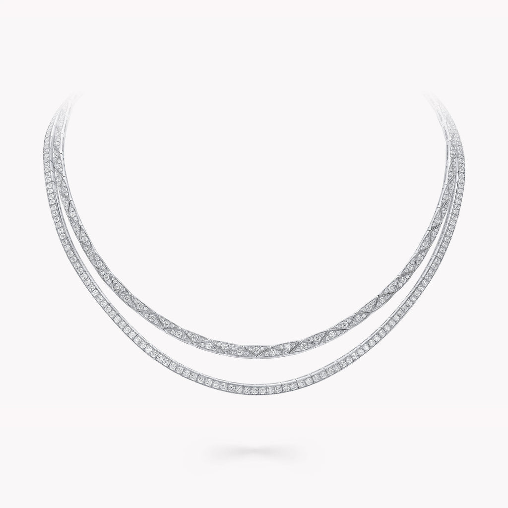 Carave Paris Double Layer Diamond Collar Necklace