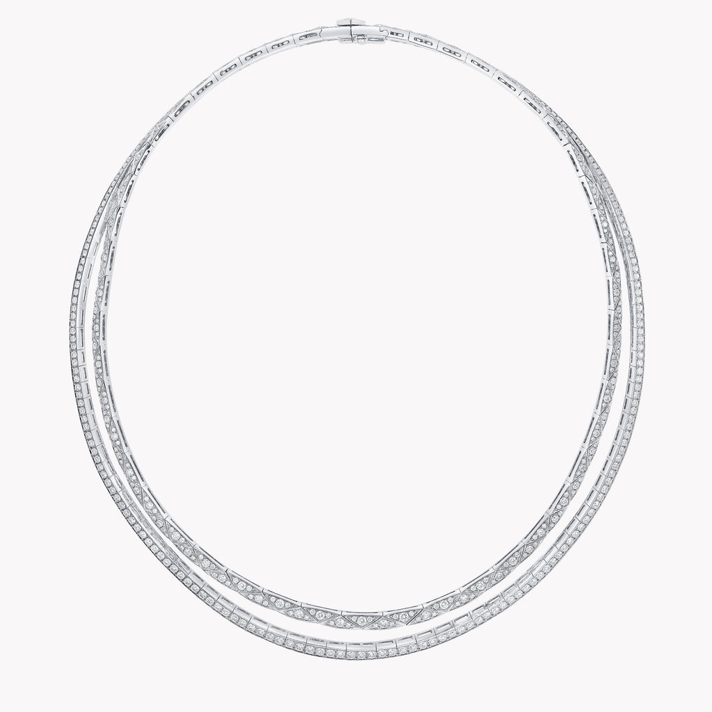 Carave Paris Double Layer Diamond Collar Necklace