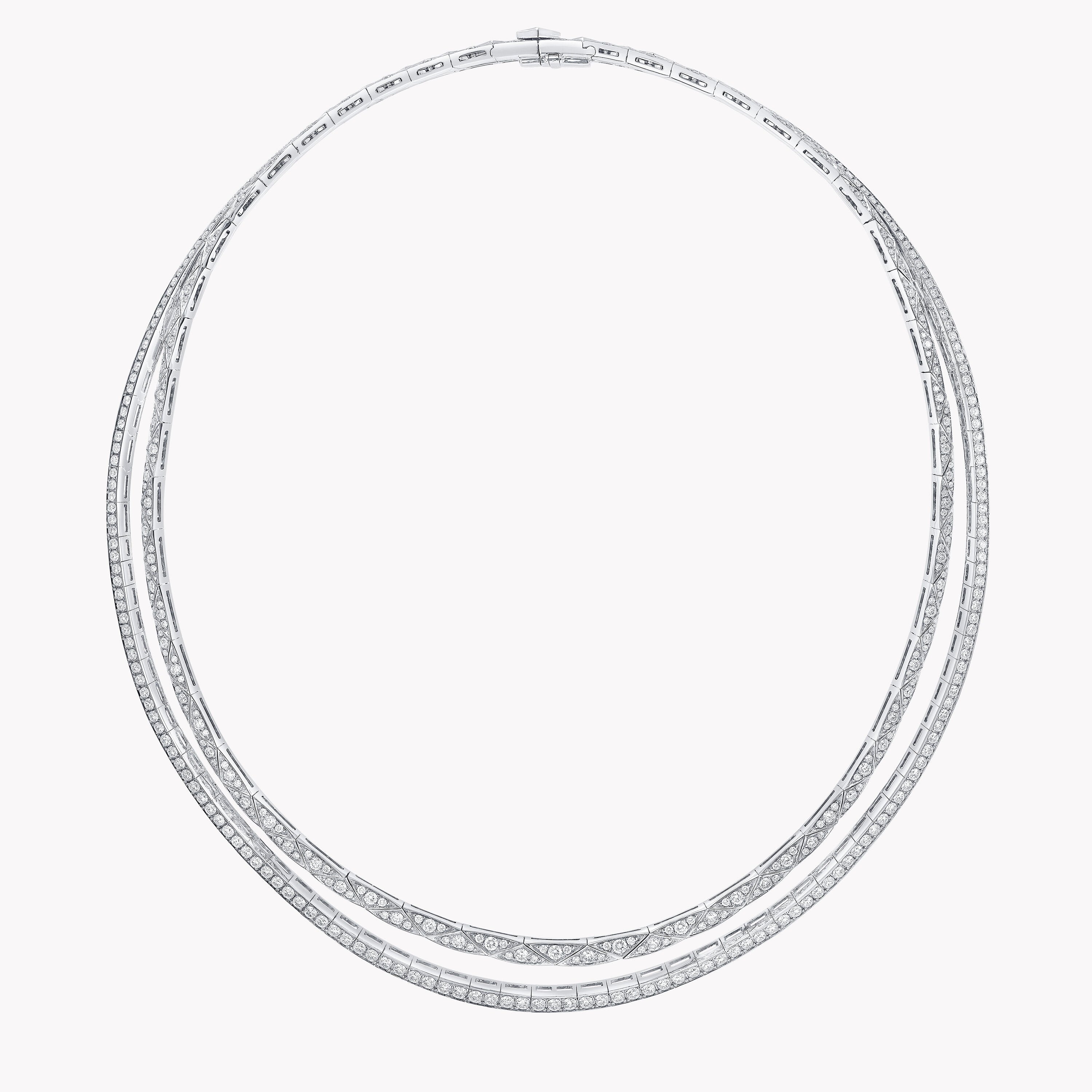 Carave Paris Double Layer Diamond Collar Necklace