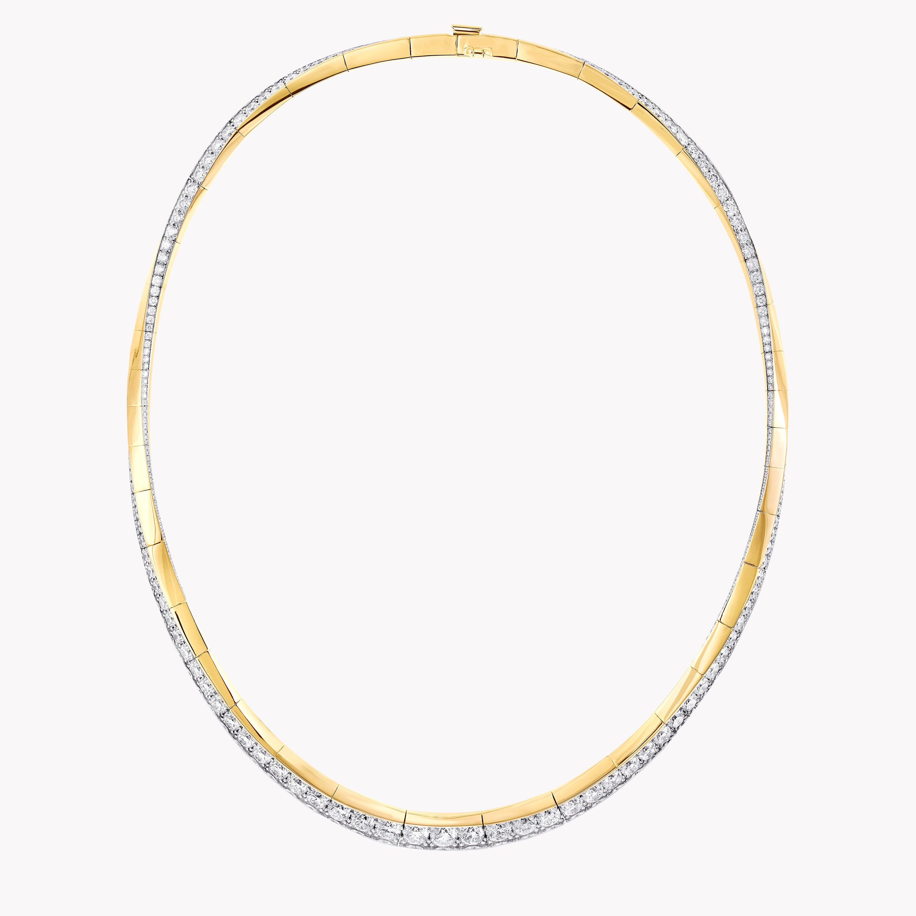 Carave Paris Dual Tone Princess Diamond Collar Necklace
