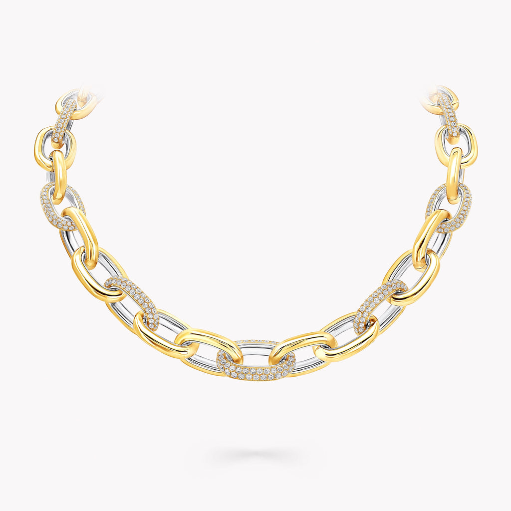 Carave Paris Dual Tone Diamond Link Chain Necklace