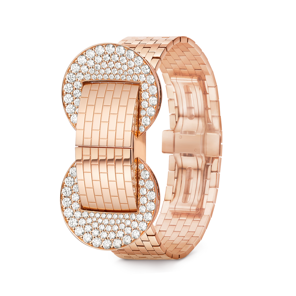 Carave Paris Eclipse Diamond Cuff Watch in Rose Gold