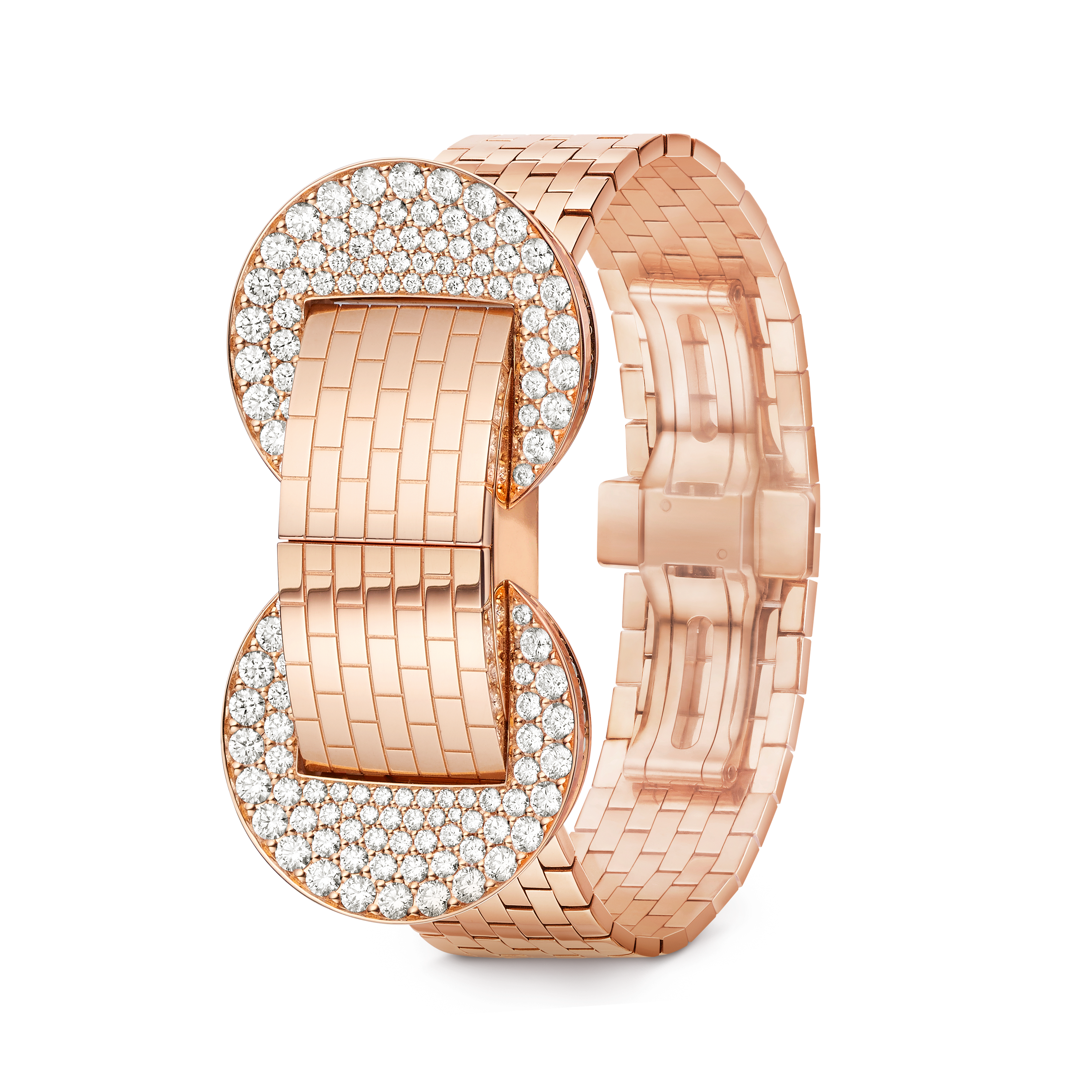 Carave Paris Eclipse Diamond Cuff Watch in Rose Gold
