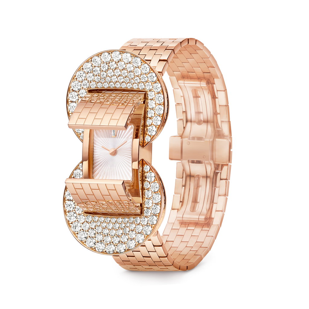 Carave Paris Eclipse Diamond Cuff Watch in Rose Gold