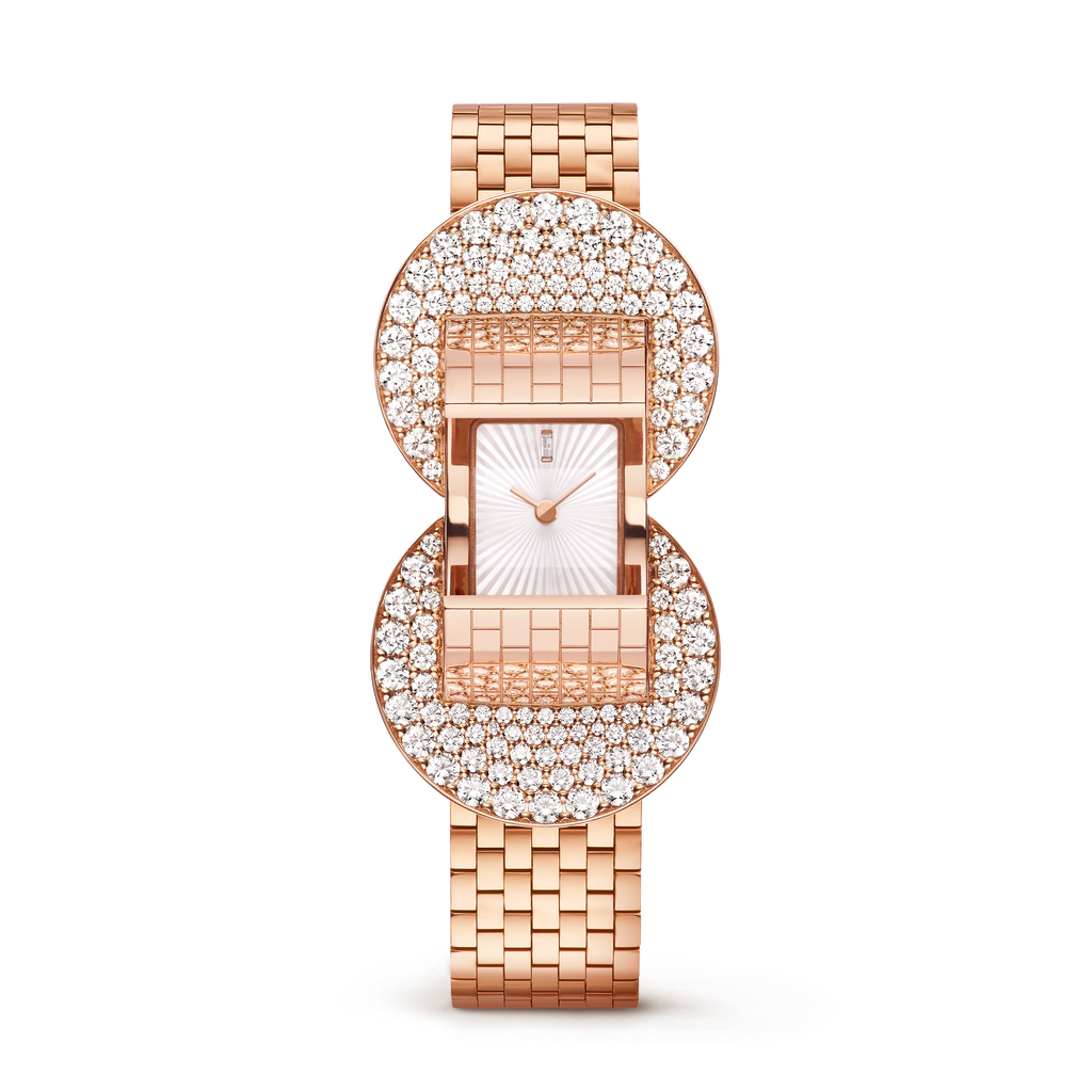 Carave Paris Eclipse Diamond Cuff Watch in Rose Gold