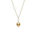 Carave Paris Elegance Pearl Drop Diamond Pendant Necklace