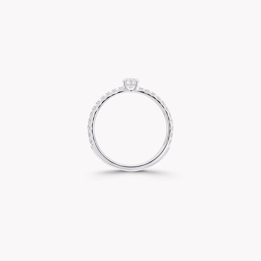 Carave Paris Emerald Cut Diamond Solitaire Engagement Ring