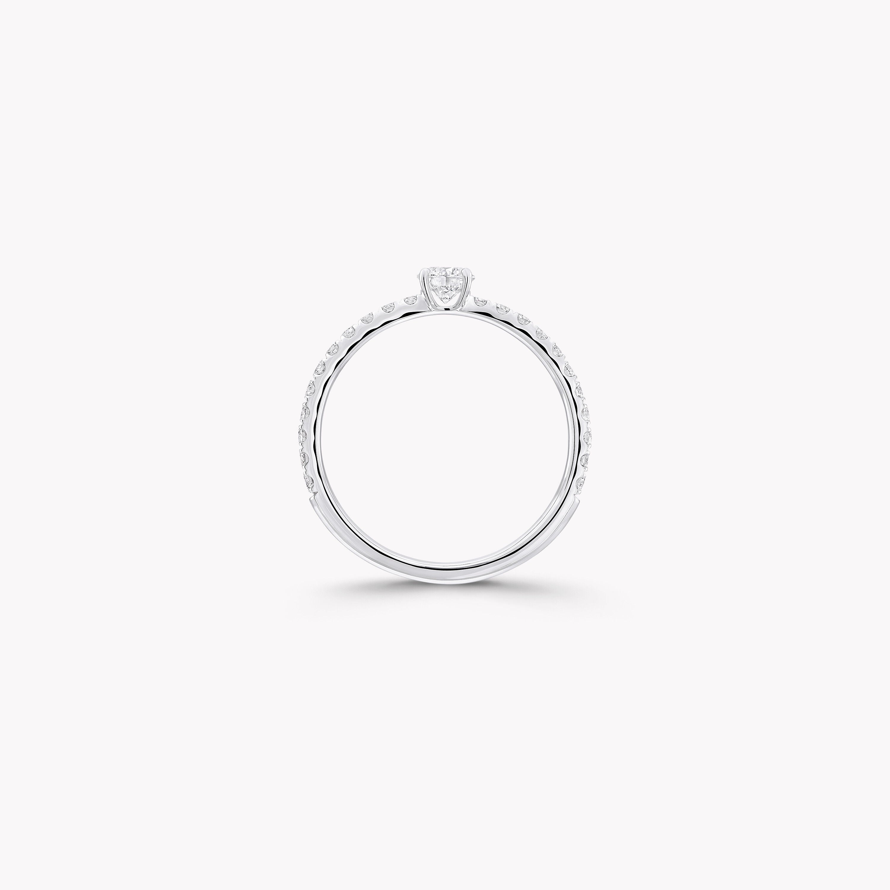 Carave Paris Emerald Cut Diamond Solitaire Engagement Ring