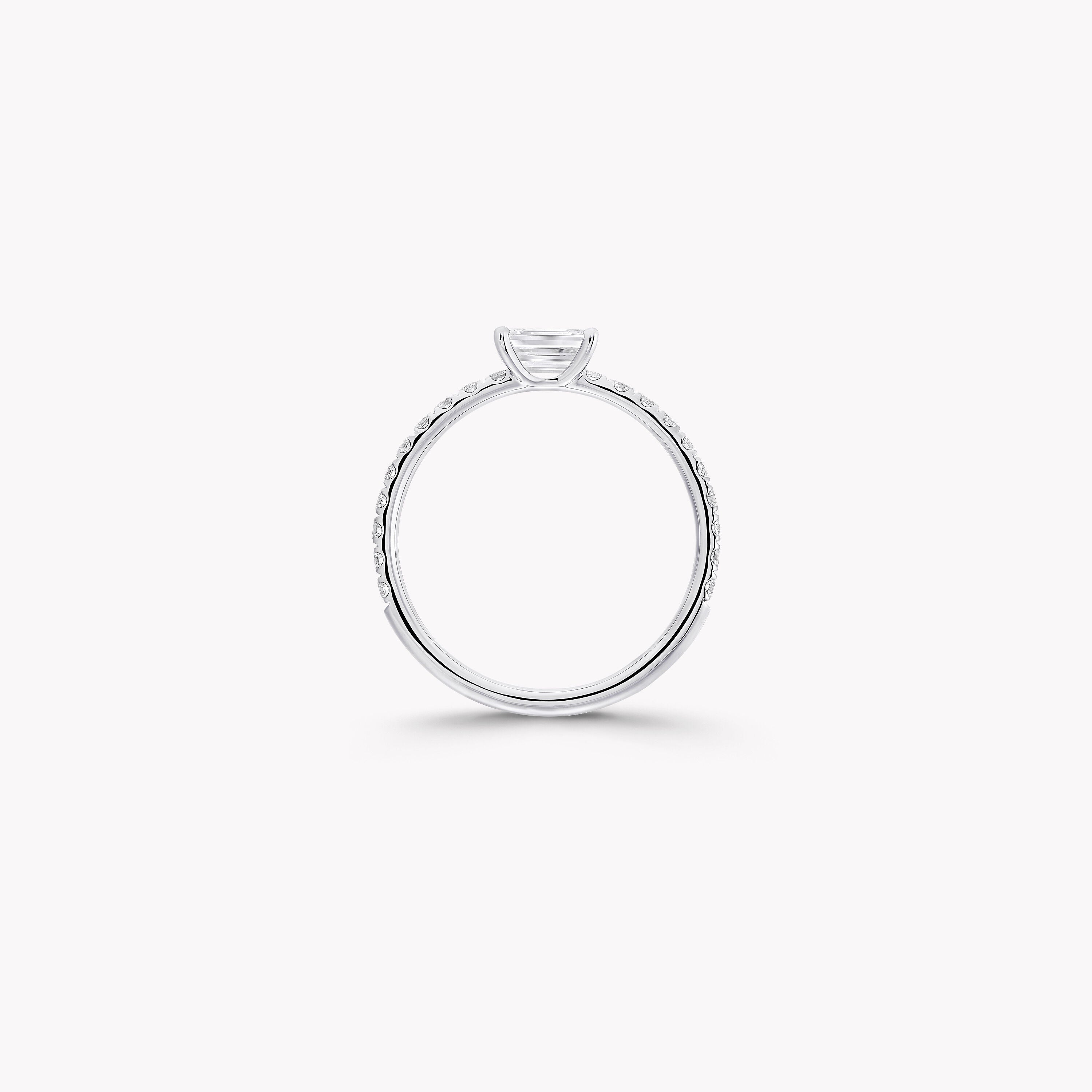 Carave Paris Emerald Cut Diamond Solitaire Ring
