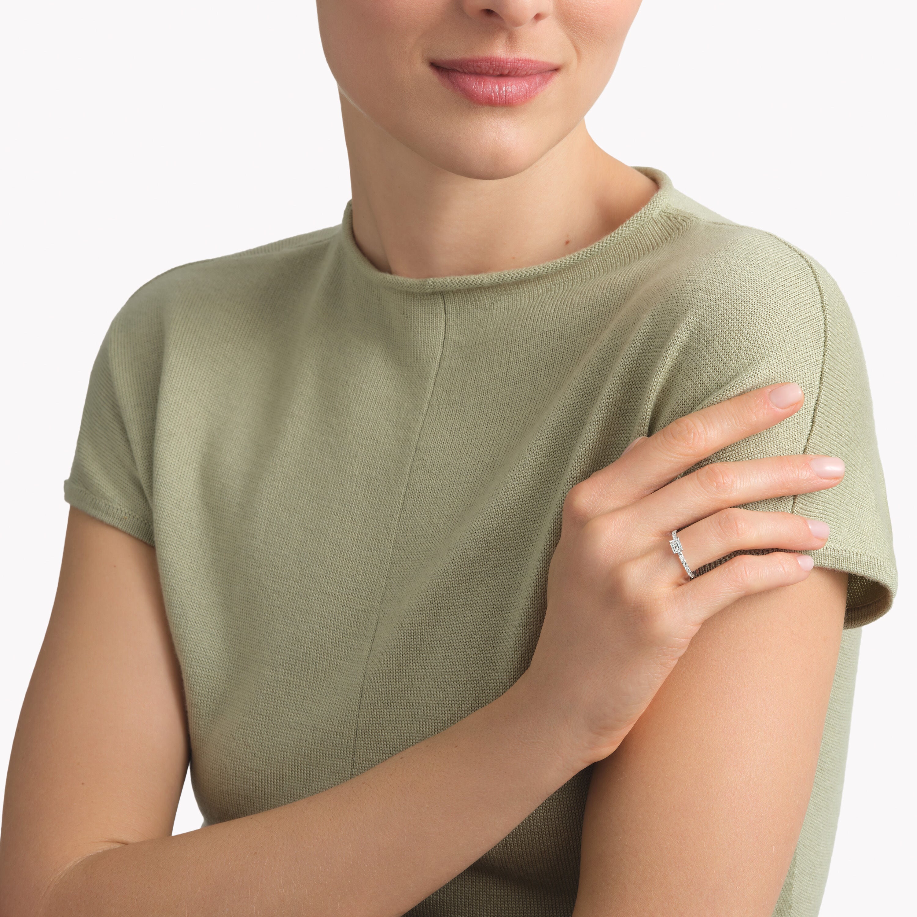 Carave Paris Emerald Cut Diamond Solitaire Ring