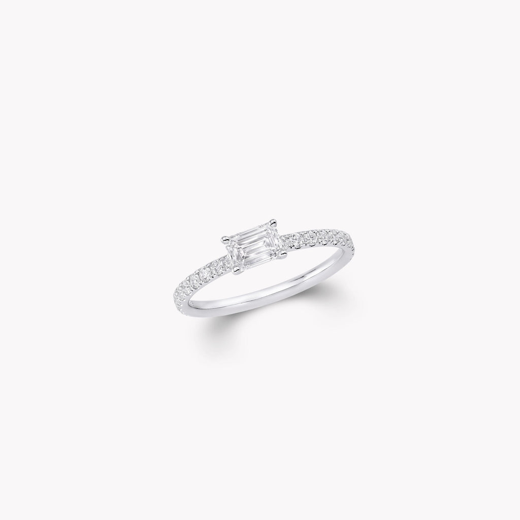 Carave Paris Emerald Cut Diamond Solitaire Ring