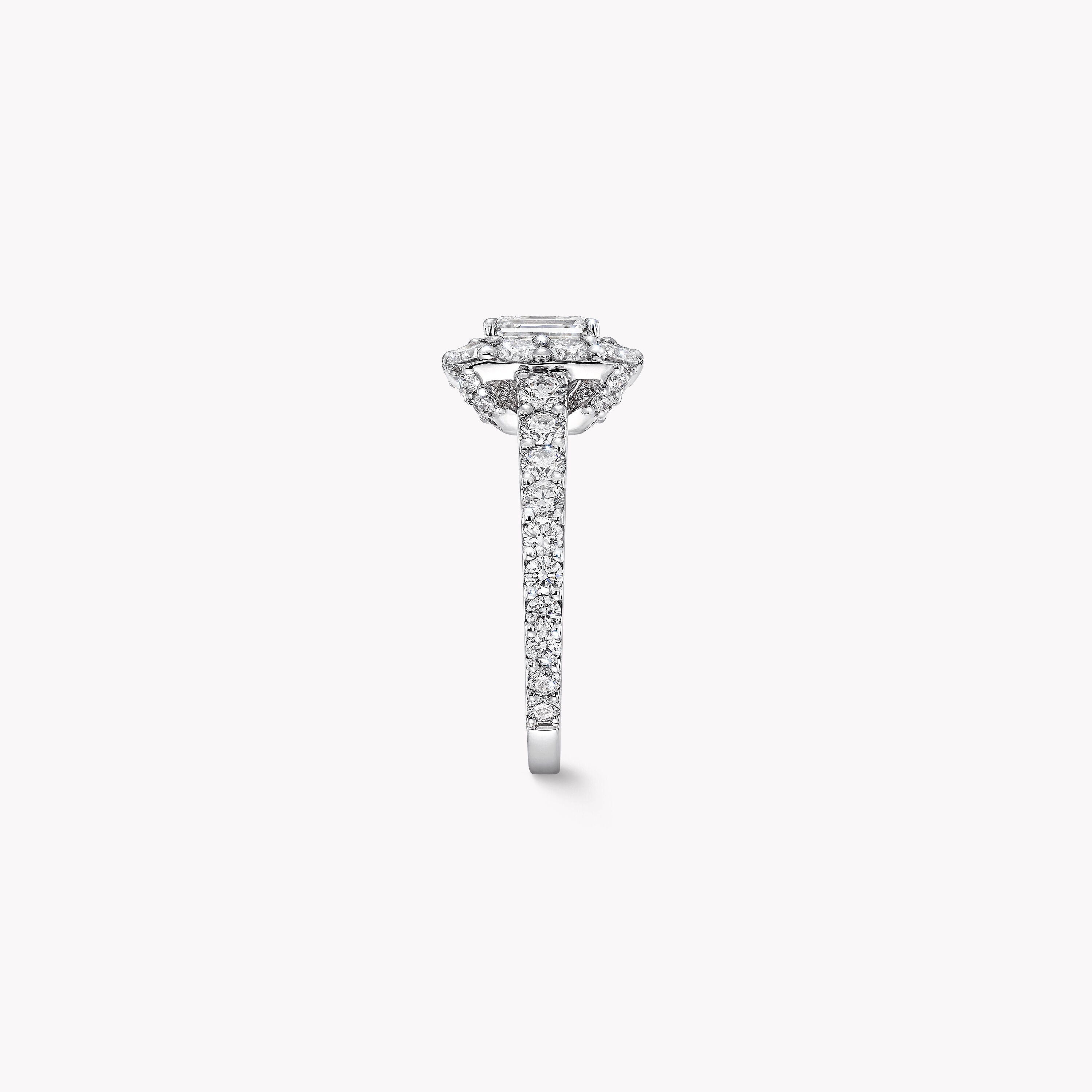 Carave Paris Emerald Cut Halo Diamond Ring