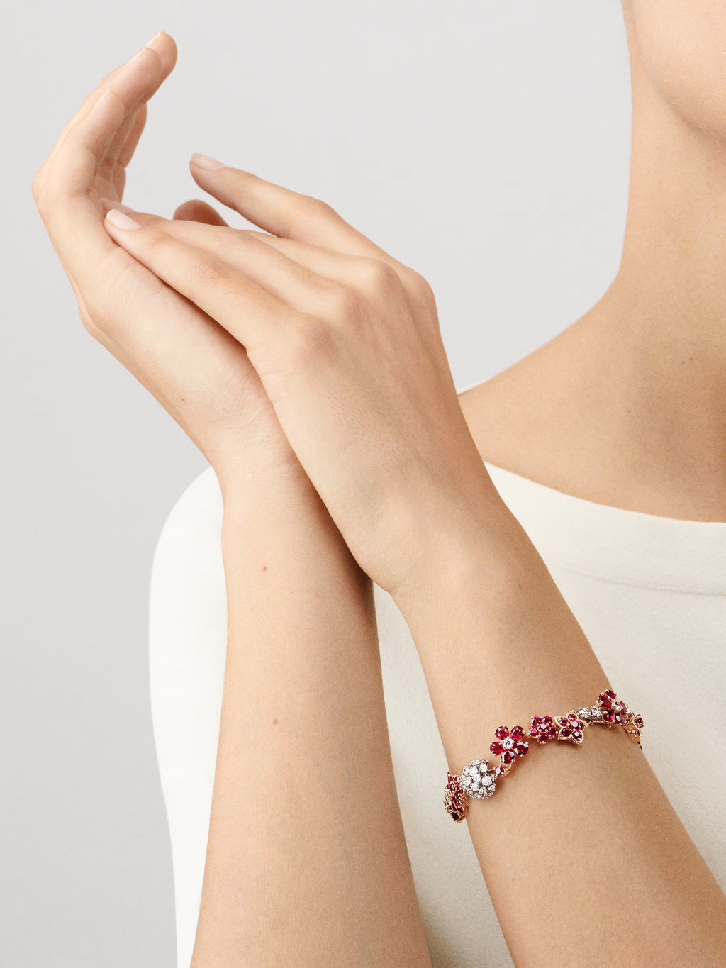 Carave Paris Enchanted Garden Multi Gem Floral Bracelet