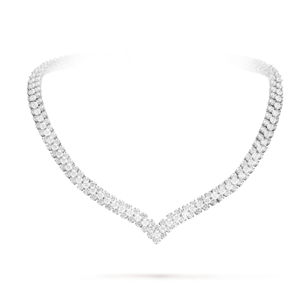 Carave Paris Eternal Radiance V Diamond Tennis Necklace