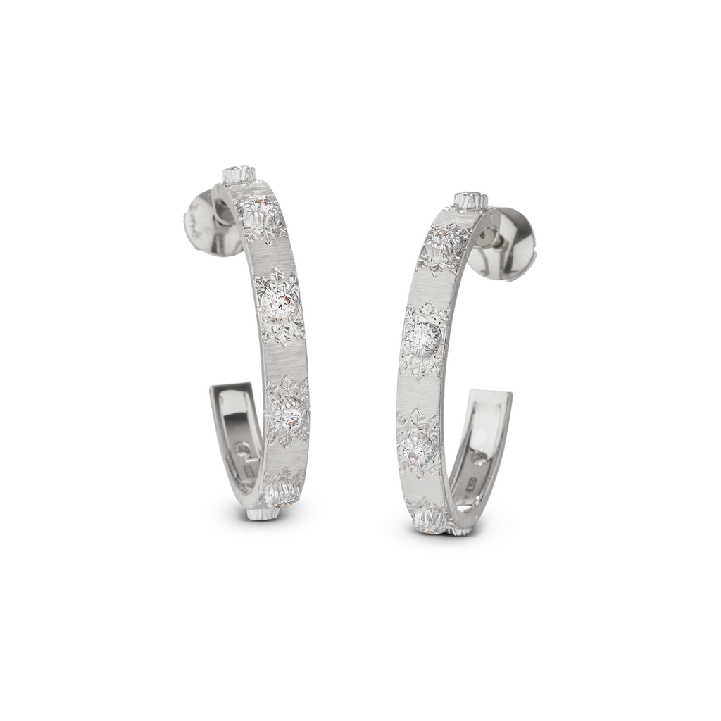Carave Paris Étoile Florale Diamond Hoop Earrings