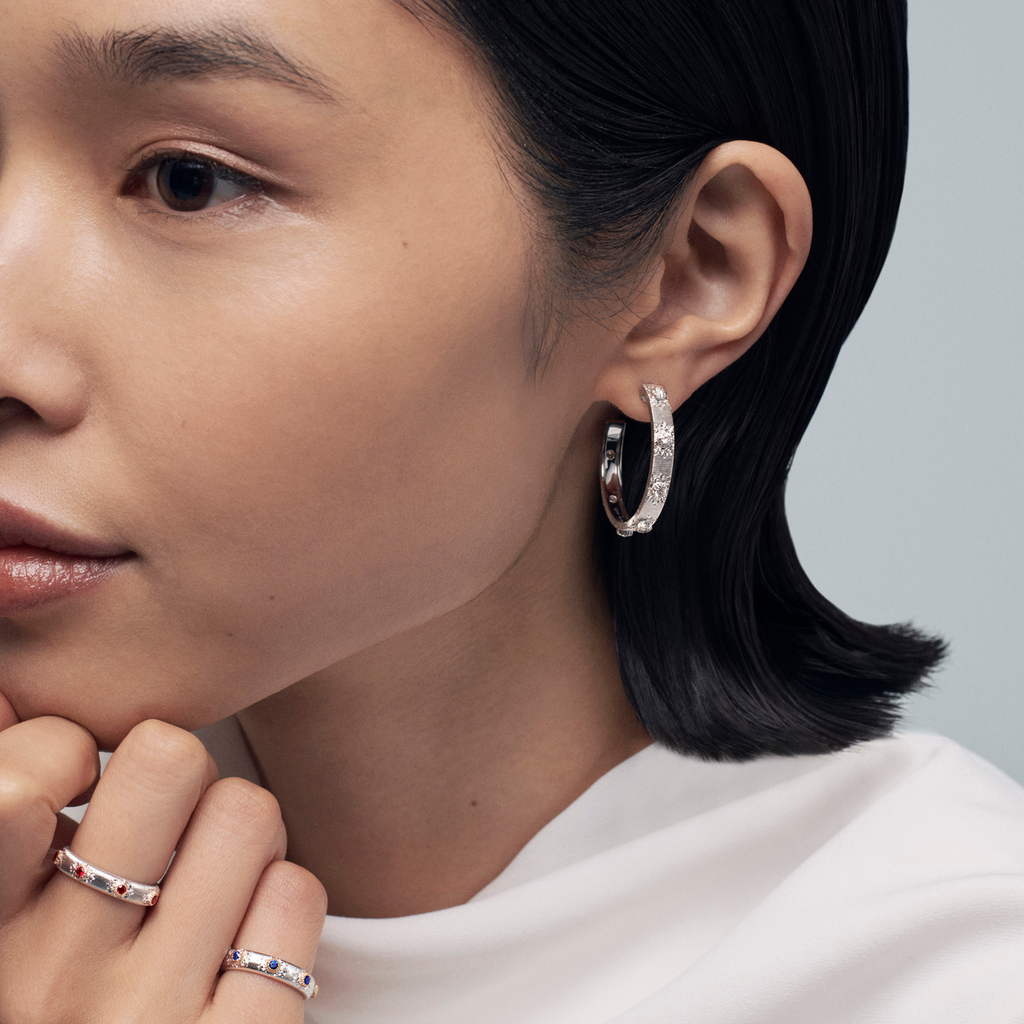Carave Paris Étoile Florale Diamond Hoop Earrings
