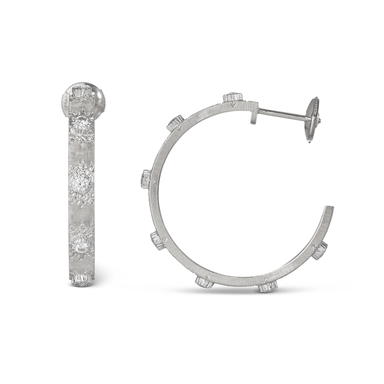 Carave Paris Étoile Florale Diamond Hoop Earrings