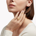 Carave Paris Fancy Yellow Cushion Cut Halo Diamond Ring