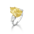 Carave Paris Fancy Yellow Diamond Three Stone Engagement Ring