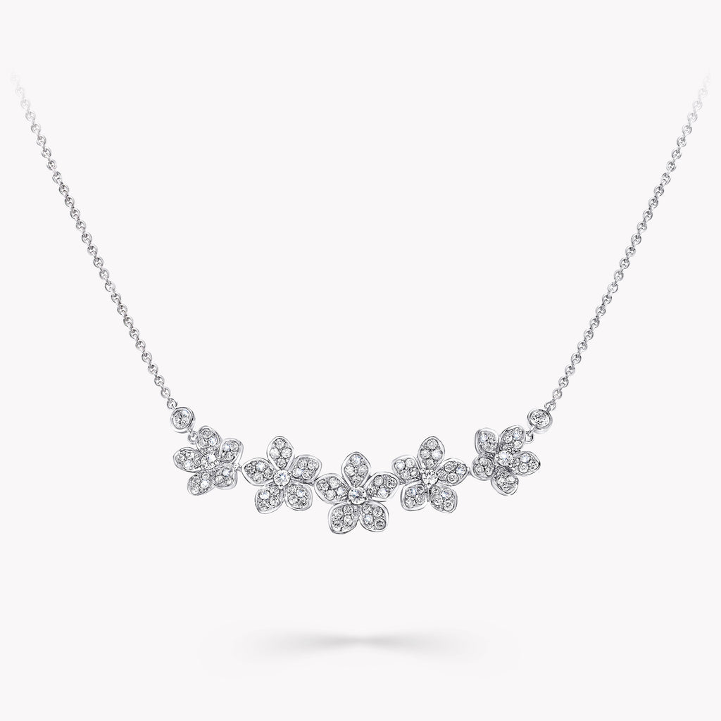 Carave Paris Five Flower Diamond Necklace