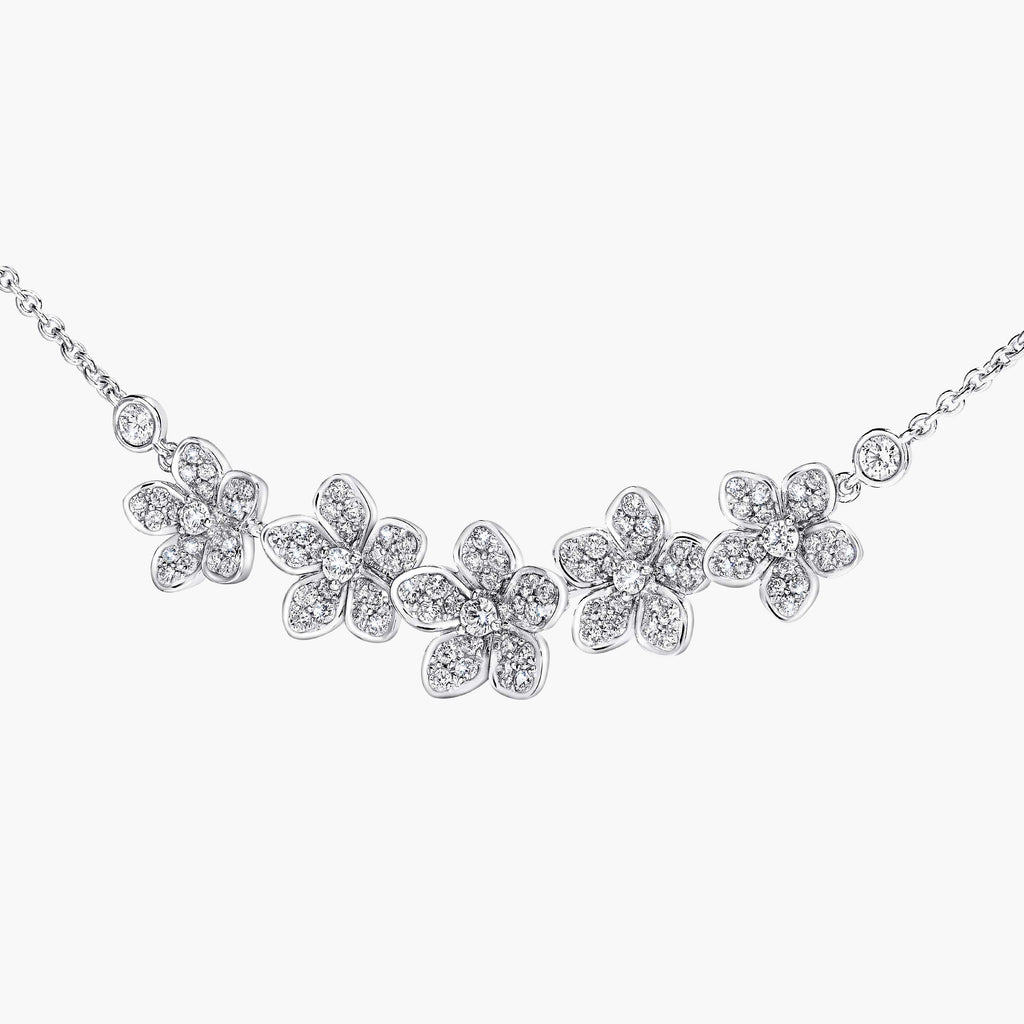 Carave Paris Five Flower Diamond Necklace
