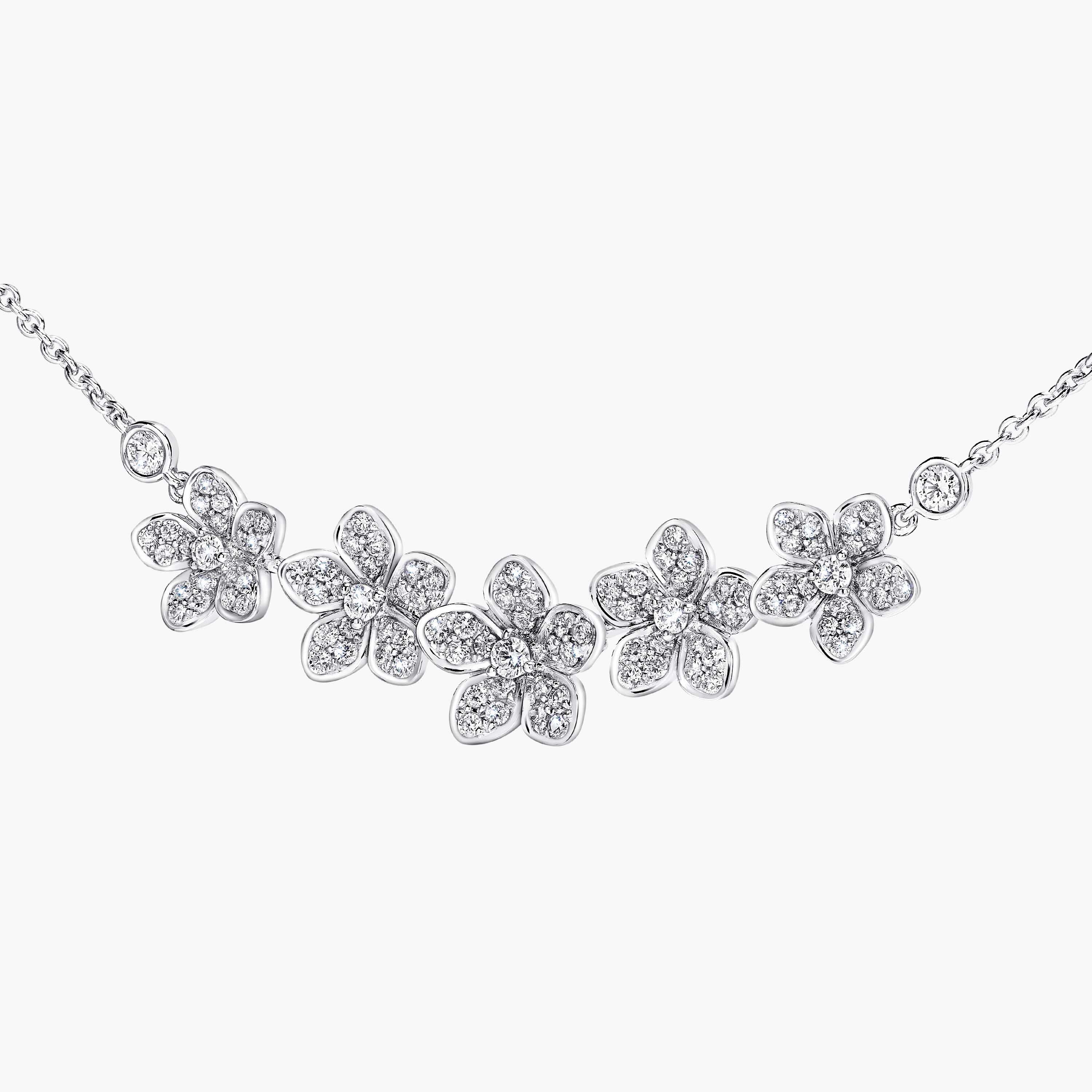 Carave Paris Five Flower Diamond Necklace