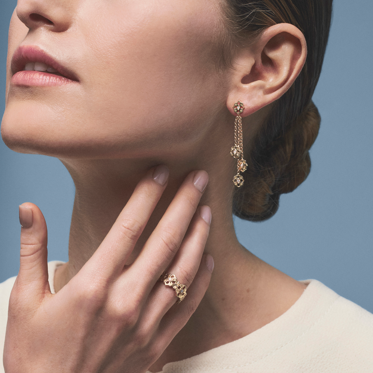 Carave Paris Fleur de Lune Cascade Diamond Earrings