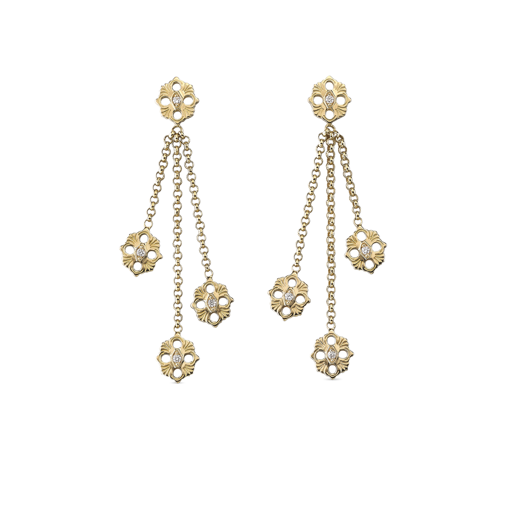 Carave Paris Fleur de Lune Cascade Diamond Earrings