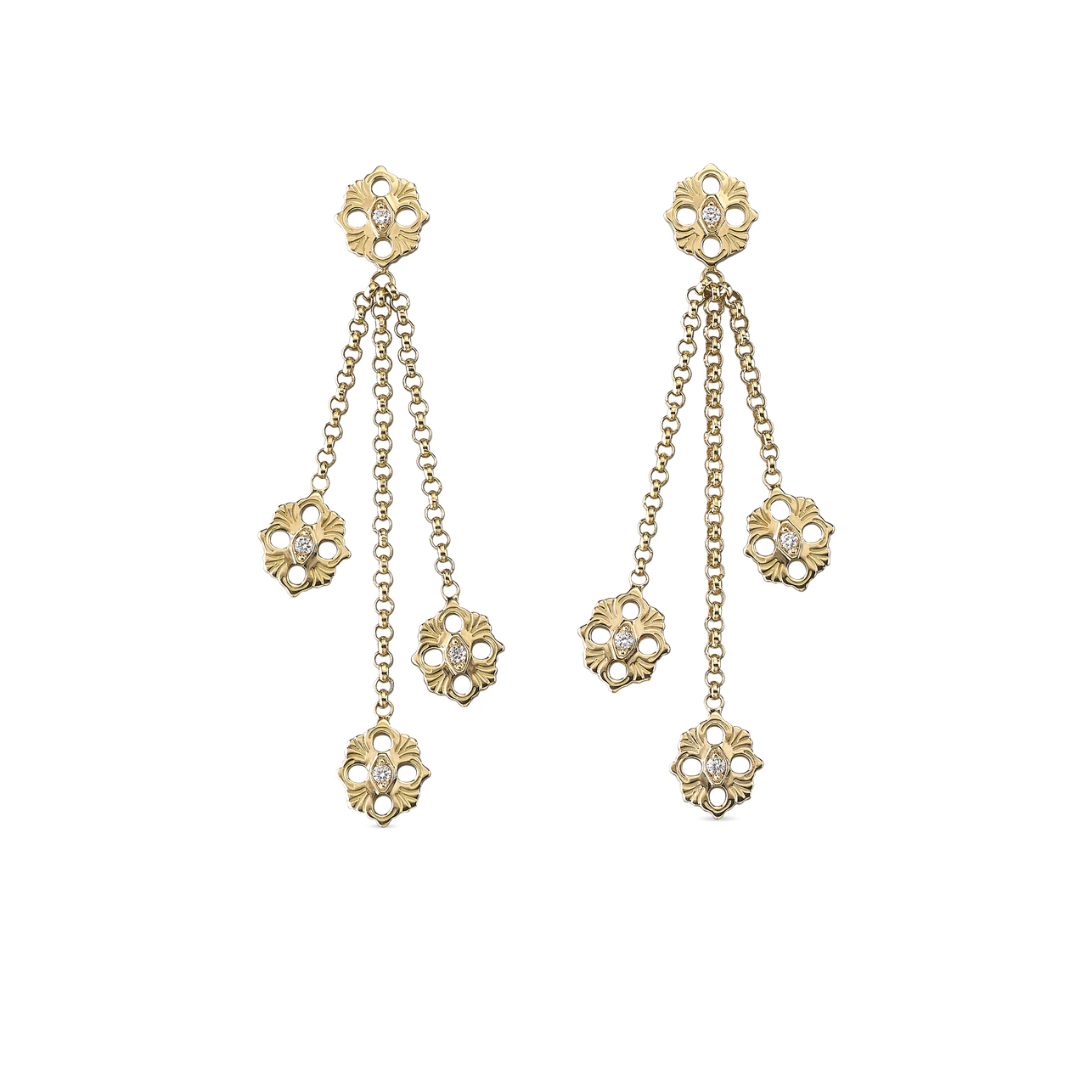 Carave Paris Fleur de Lune Cascade Diamond Earrings