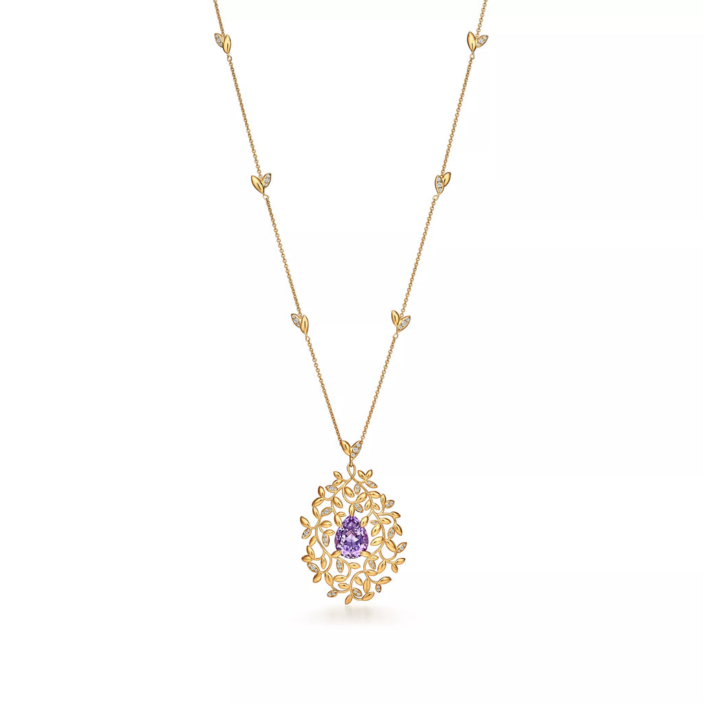 Carave Paris Floral Amethyst Pendant Necklace