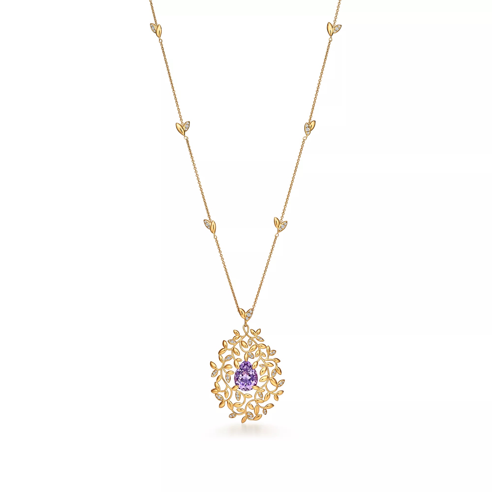 Carave Paris Floral Amethyst Pendant Necklace