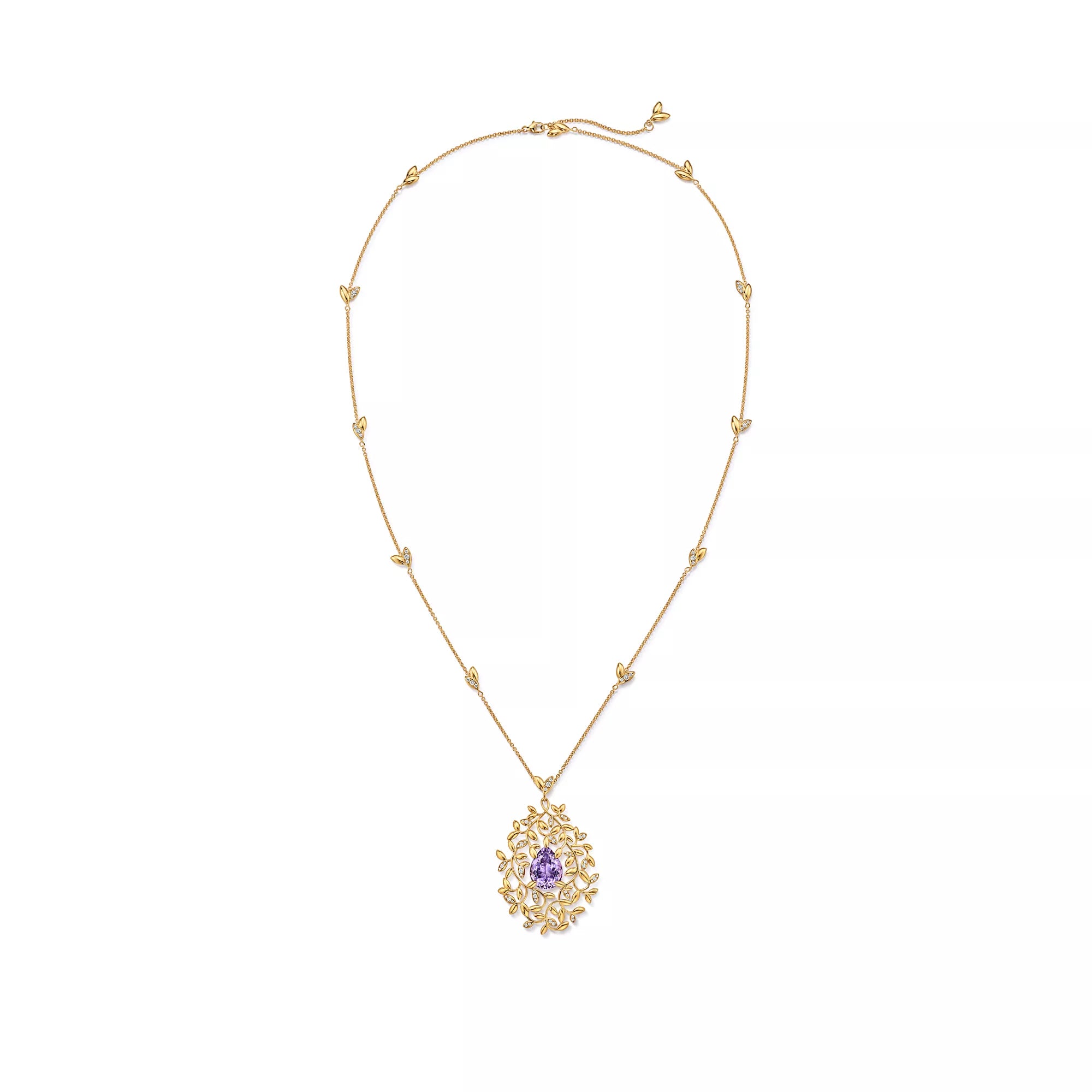 Carave Paris Floral Amethyst Pendant Necklace