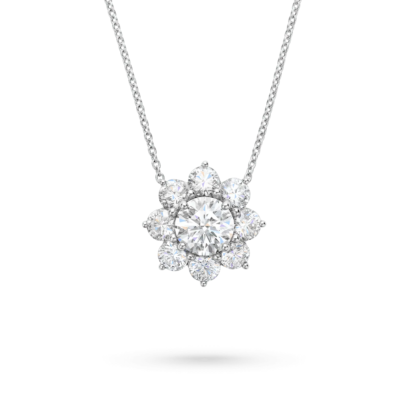 Carave Paris Floral Cluster Diamond Pendant Necklace