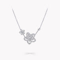 Carave Paris Floral Diamond Butterfly Pendant Necklace