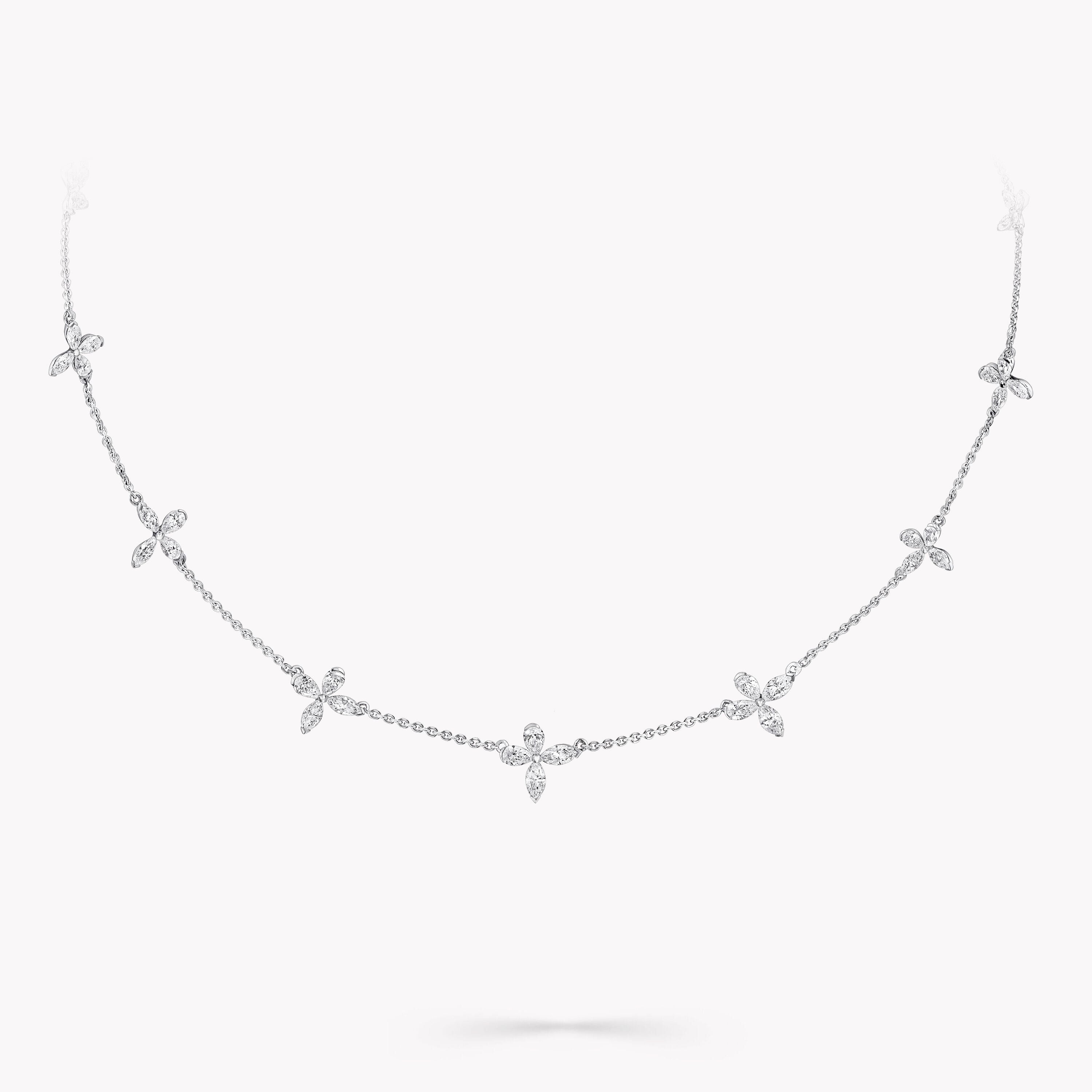 Carave Paris Floral Diamond Chain Necklace