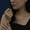 Carave Paris Floral Diamond Cluster Ring White Gold