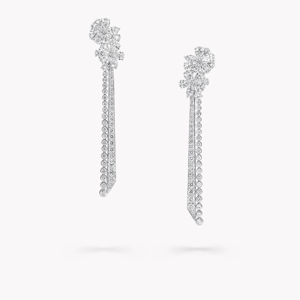 Carave Paris Floral Diamond Drop Earrings