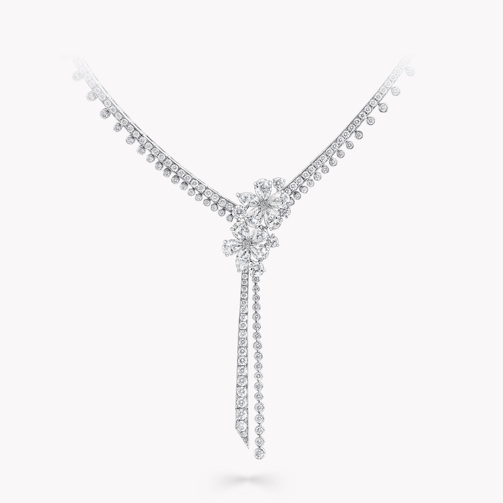 Carave Paris Floral Diamond Drop Necklace