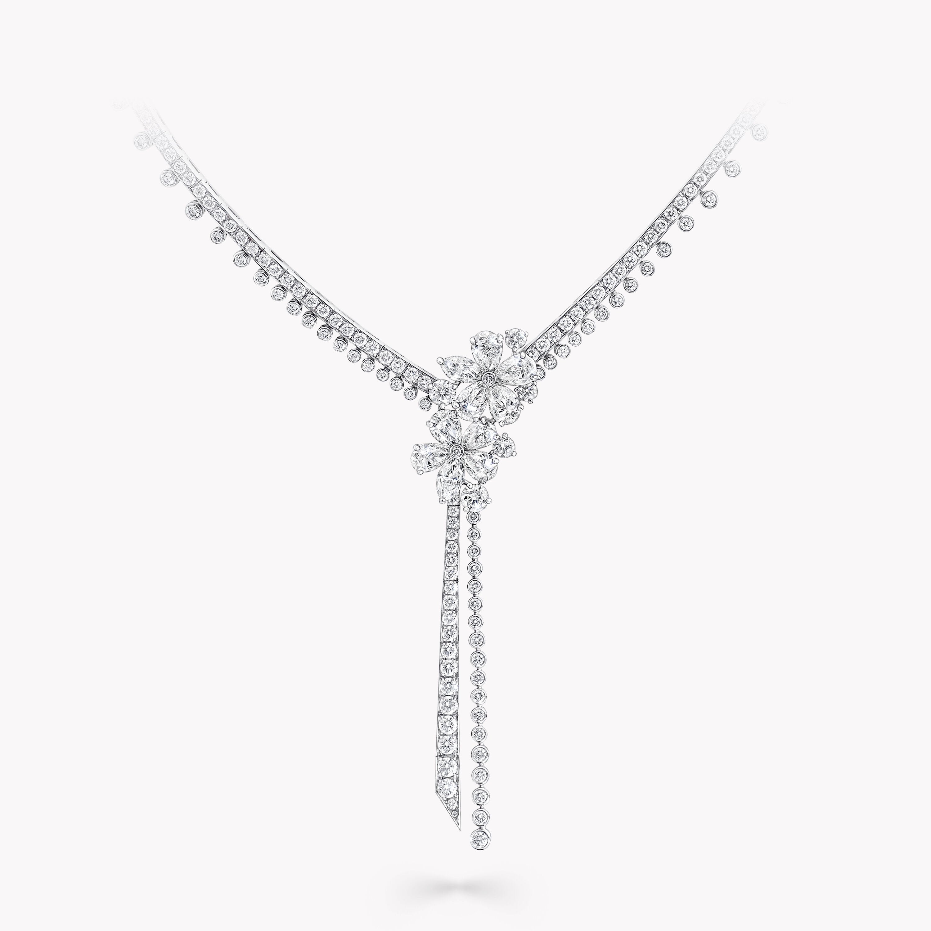 Carave Paris Floral Diamond Drop Necklace