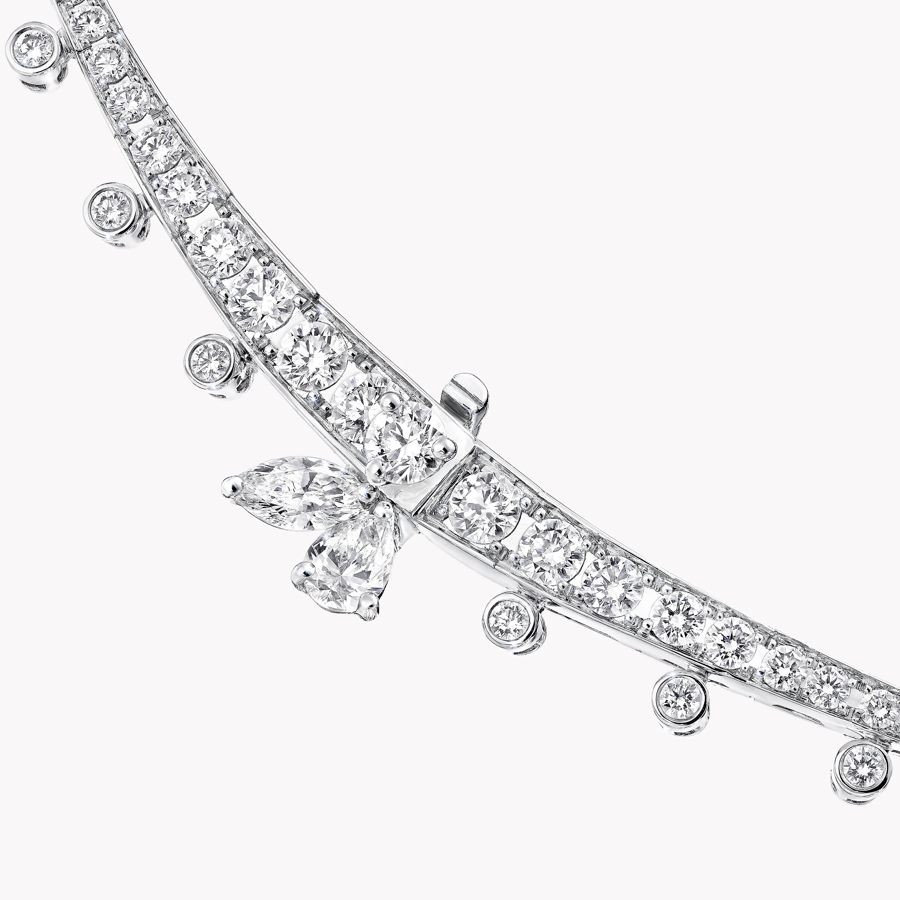Carave Paris Floral Diamond Drop Necklace