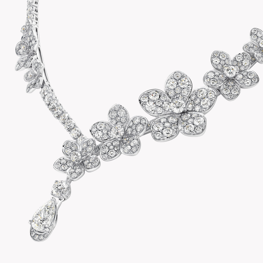 Carave Paris Floral Diamond Drop Necklace