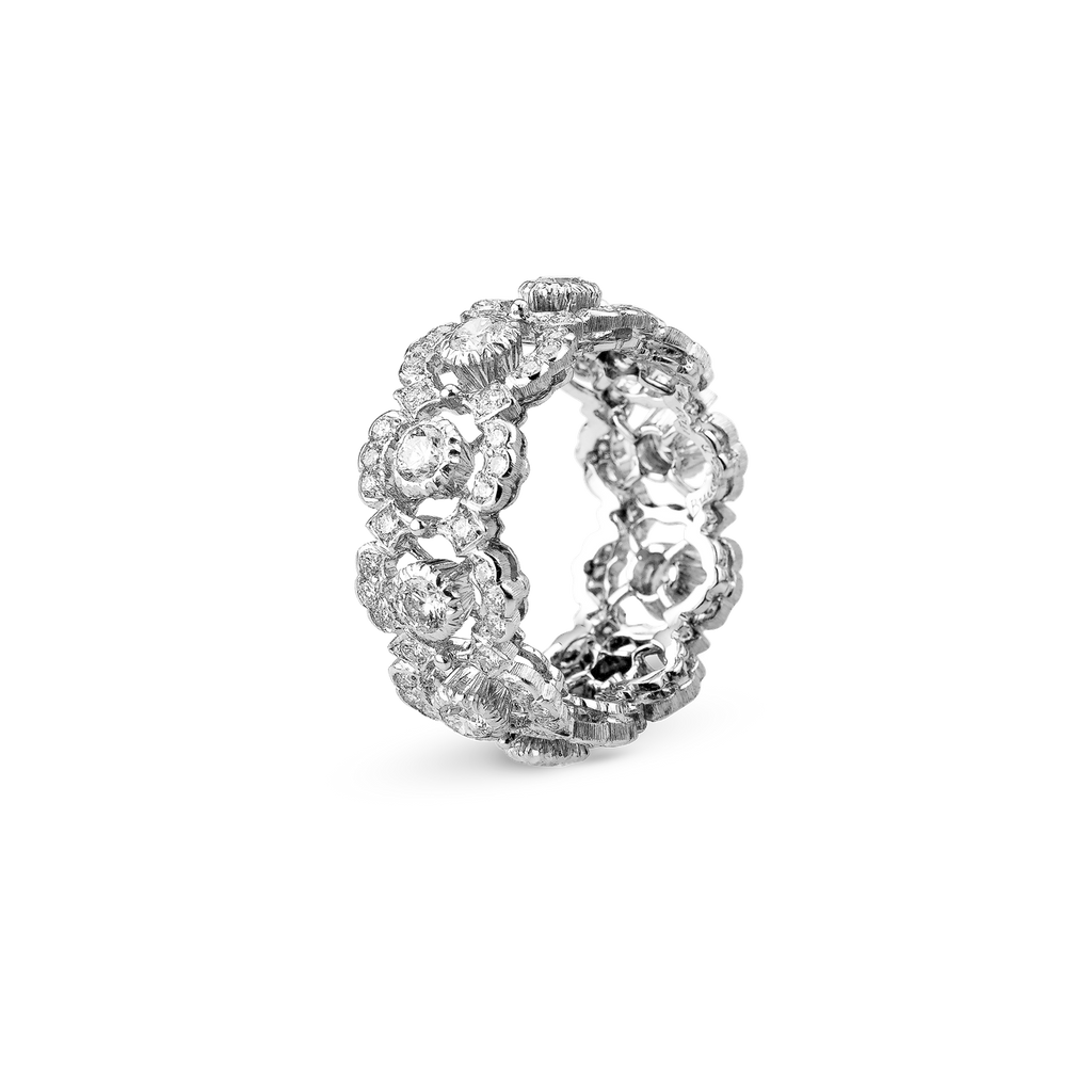 Carave Paris Floral Diamond Eternity Band Ring