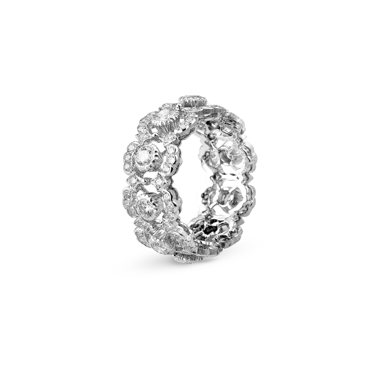 Carave Paris Floral Diamond Eternity Band Ring