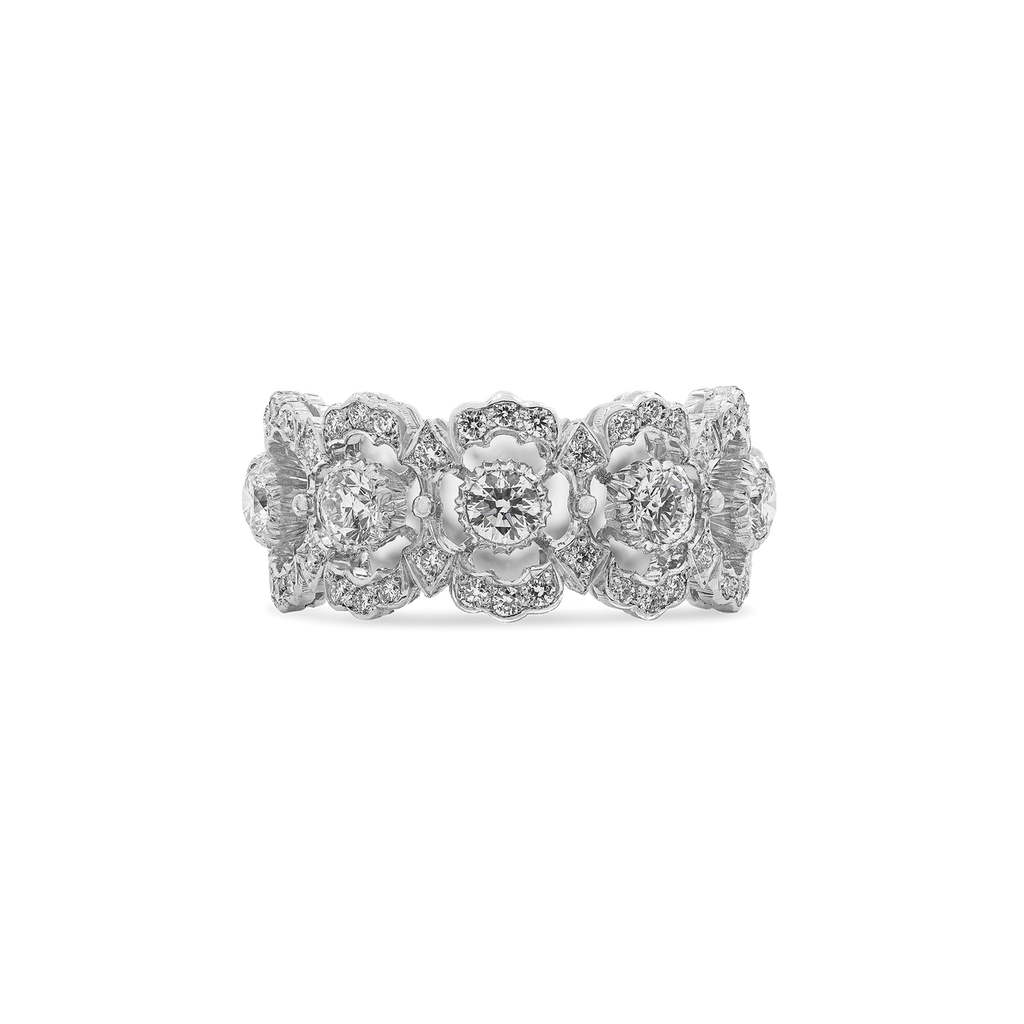 Carave Paris Floral Diamond Eternity Band Ring