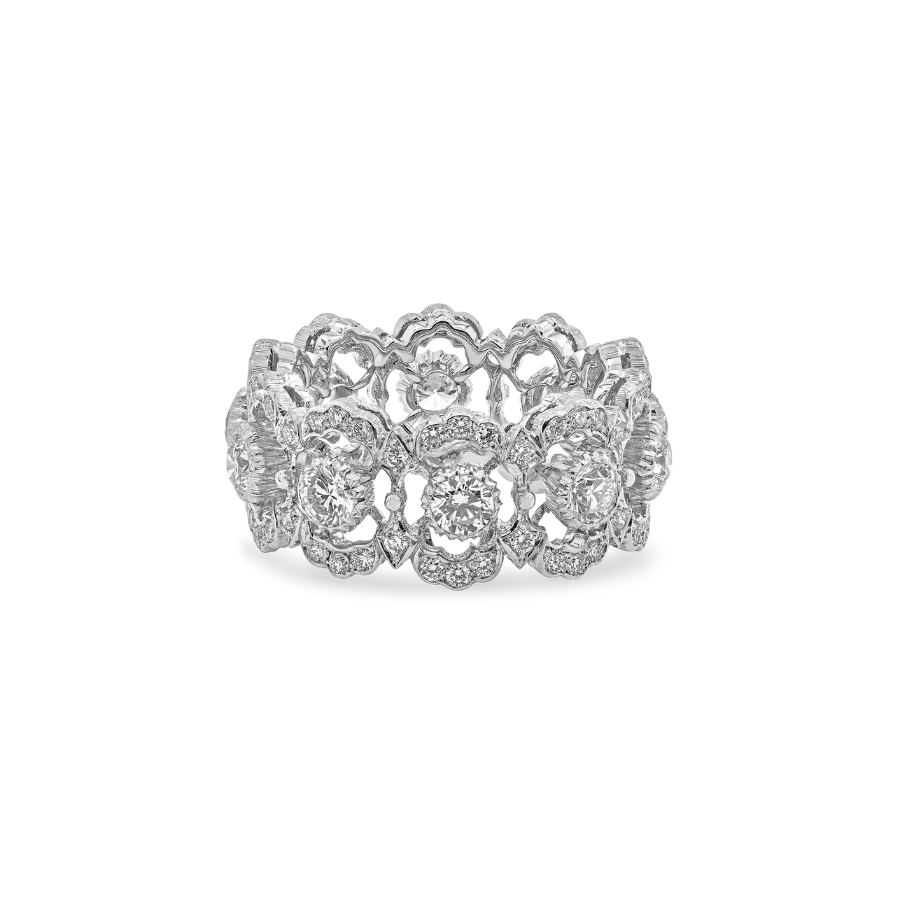 Carave Paris Floral Diamond Eternity Band Ring