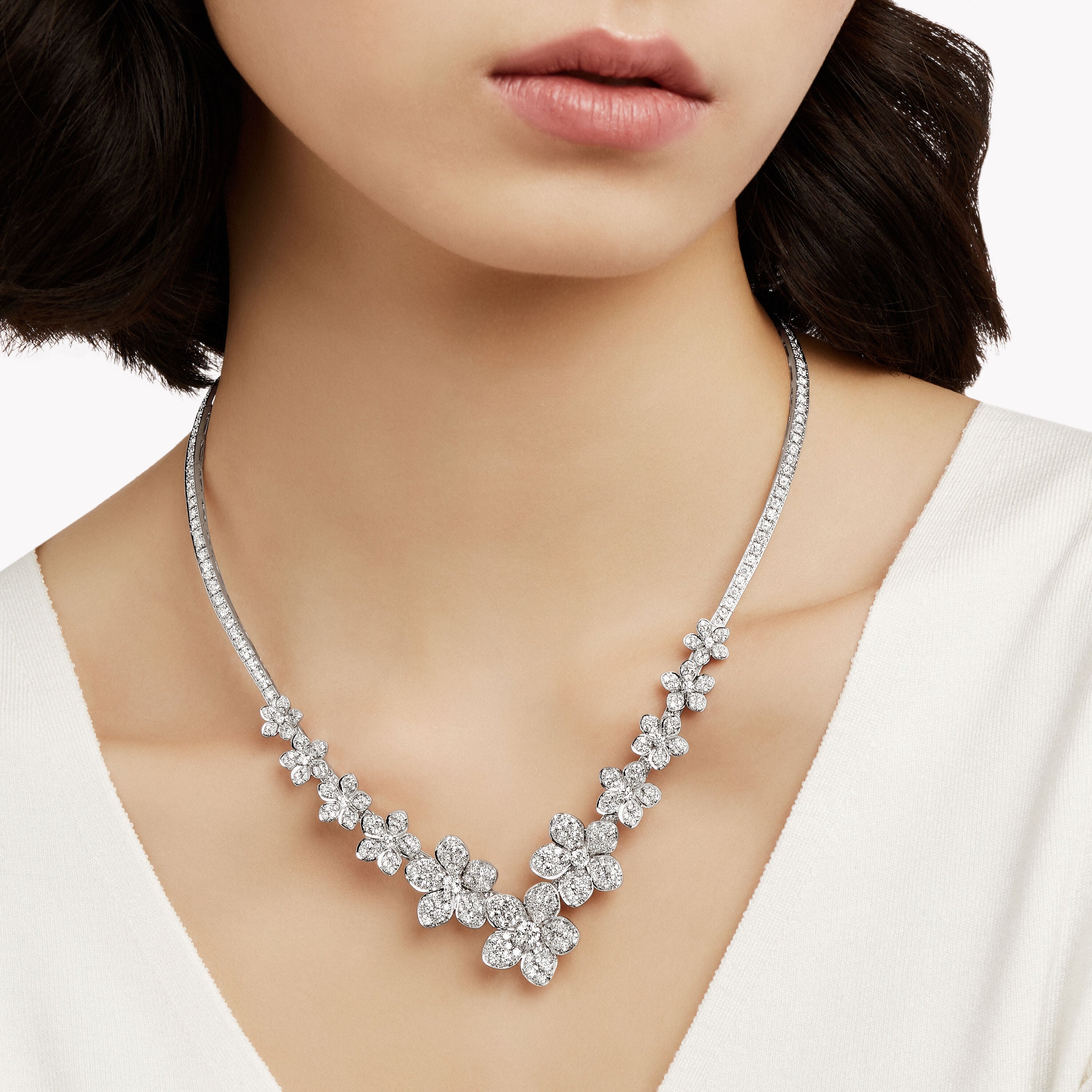 Carave Paris Floral Diamond Garden Necklace