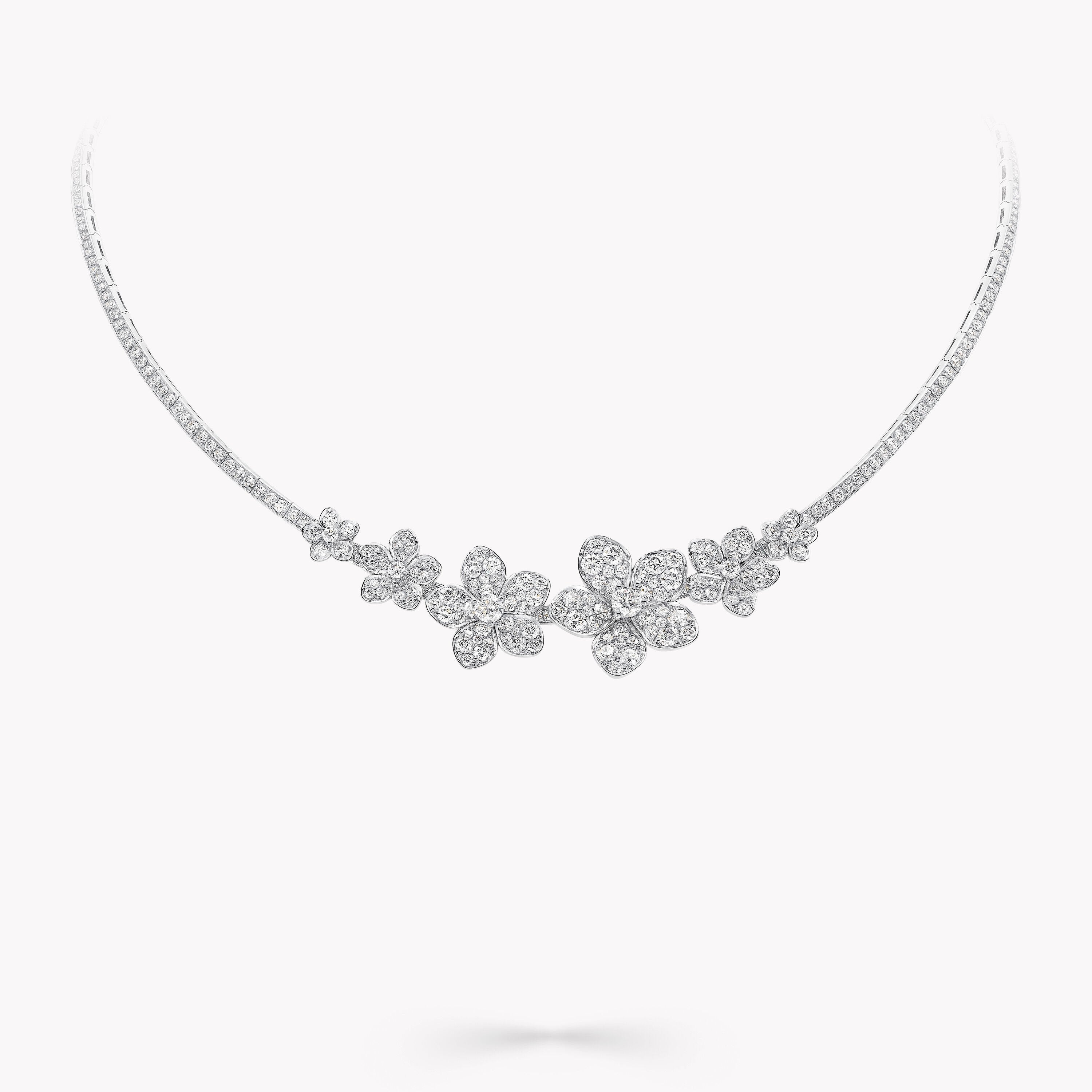 Carave Paris Floral Diamond Luxury Necklace