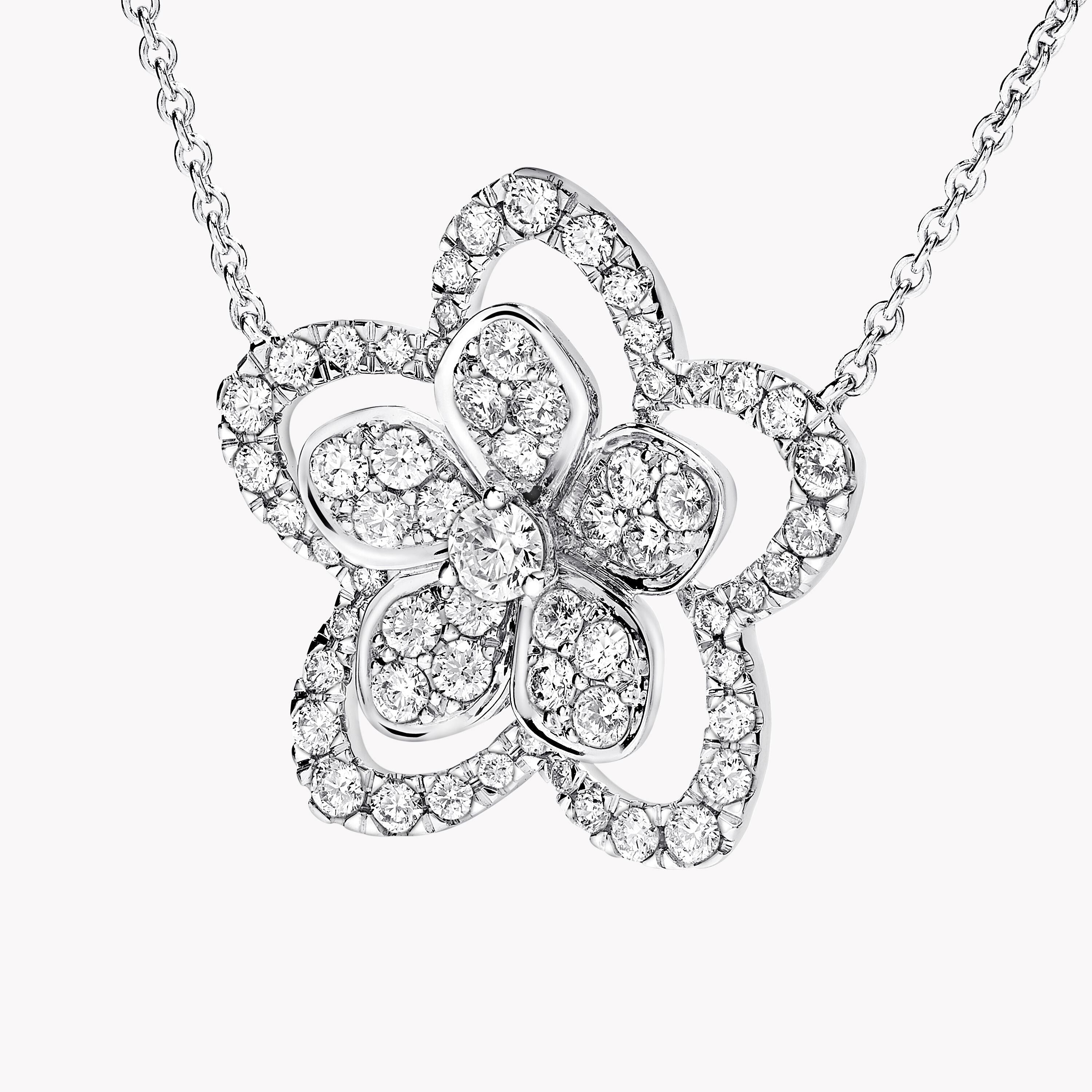 Carave Paris Floral Diamond Pendant Necklace
